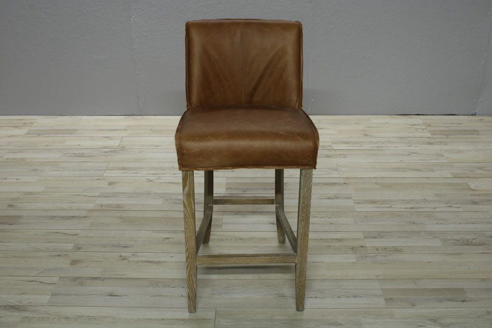 Drew Bar Chair Cigar Leather 2 Drew Bar Chair Cigar Leather - Image 2