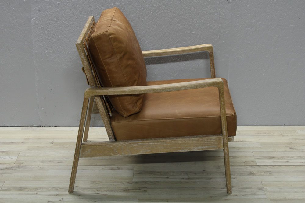 Nordic Armchair Cigar Leather 2 Nordic Armchair Cigar Leather - Image 2